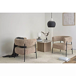 Кресло полукруглое мягкое с буклированной обивкой Armchair with Boucle Upholstery варинант исполнения - 3 | Loft Concept в Екатеринбурге