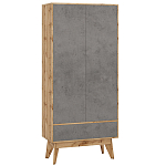 Шкаф с фасадом цвета серый бетон Grace of Furniture варинант исполнения - 1 | Loft Concept в Екатеринбурге