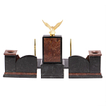 Настольный письменный набор из лемезита и змеевика с декором в виде Орла в подарочной упаковке Successful Leader варинант исполнения - 6 | Loft Concept в Екатеринбурге