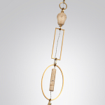 Подвесной светильник с плоским прозрачным плафоном и декоративной вставкой из текстурного камня Tectona  варинант исполнения - 7 | Loft Concept в Екатеринбурге