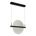 Светодиодный подвесной светильник круглой формы с металлическим черным каркасом Marble Glow варинант исполнения - 2 | Loft Concept в Екатеринбурге