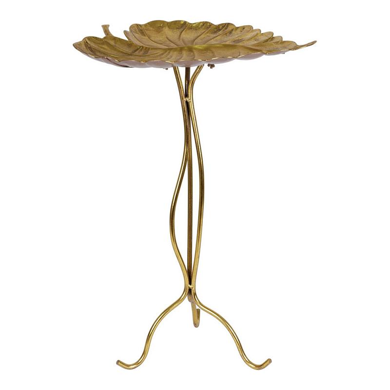Столик приставной с столешницей Тропический лист Tropical Forest gold Золотой в Екатеринбурге | Loft Concept 