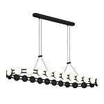 Люстра овальная с круглыми светодиодными источниками света Maxine Light варинант исполнения - 7 | Loft Concept в Екатеринбурге