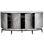 Комод фактурный серебристый с дверцами Silver Chest of Drawers варинант исполнения - 2 | Loft Concept в Екатеринбурге