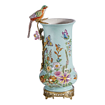 Ваза с птичкой из фарфора с бронзовыми элементами Garden of Eden варинант исполнения - 5 | Loft Concept в Екатеринбурге