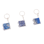 Зеркало брелок складное двухстороннее из натурального камня Лазурит Stone Mirrors варинант исполнения - 8 | Loft Concept в Екатеринбурге