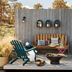 Садовая скамья из массива акации Ruth Wooden Bench варинант исполнения - 2 | Loft Concept в Екатеринбурге