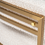 Стул букле бежевый с каркасом цвета матовое золото Tactility варинант исполнения - 3 | Loft Concept в Екатеринбурге