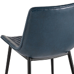 Стул с обивкой из экокожи темно-синего цвета RHOMBUSES UPHOLSTERY варинант исполнения - 7 | Loft Concept в Екатеринбурге