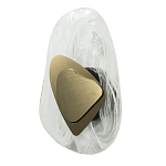 Бра овальное из стекла с золотым элементом Flow Texture  варинант исполнения - 2 | Loft Concept в Екатеринбурге