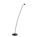 Торшер с изогнутой черной металлической стойкой и цилиндрическим плафоном Davide Groppi варинант исполнения - 8 | Loft Concept в Екатеринбурге