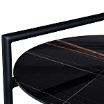 Стол журнальный круглый черный с полкой Inherence варинант исполнения - 2 | Loft Concept в Екатеринбурге