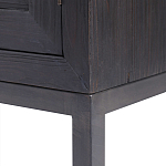 Тумба черная из дерева двухдверная Geometric Double Door Nightstand варинант исполнения - 3 | Loft Concept в Екатеринбурге