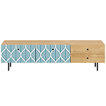 Длинная ТВ-тумба с принтом на ящиках Elise TV Stand варинант исполнения - 9 | Loft Concept в Екатеринбурге