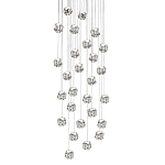 Люстра каскадня с 27-ю прозрачными шарообразными подвесами Bubbles Bocci варинант исполнения - 1 | Loft Concept в Екатеринбурге