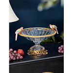 Чаша стеклянная с фигурками разноцветных попугаев на ободке 41 Eden Garden варинант исполнения - 2 | Loft Concept в Екатеринбурге