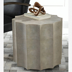 Приставной стол бежевый Stingray Skin Table кожа варинант исполнения - 1 | Loft Concept в Екатеринбурге