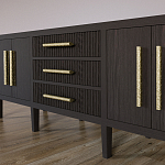 Большая VT-тумба Primo шпон темный орех варинант исполнения - 4 | Loft Concept в Екатеринбурге