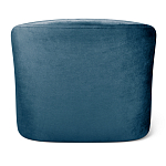 Стул с мягкой синей обивкой из велюра и подъемно-поворотным механизмом на белых колесиках Harper Blue and White варинант исполнения - 3 | Loft Concept в Екатеринбурге