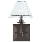 Бра с прозрачным стеклянным абажуром в форме конуса Bartolomeo Bronze варинант исполнения - 2 | Loft Concept в Екатеринбурге