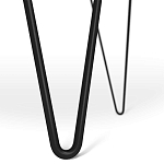 Стол журнальный с круглой столешницей из стекла на 3-х черных ножках Beige Marble варинант исполнения - 6 | Loft Concept в Екатеринбурге