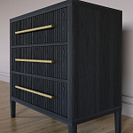 Комод Primo с 3 выдвижными ящиками Черный дуб варинант исполнения - 2 | Loft Concept в Екатеринбурге