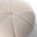 Круглый мягкий пуф с обивкой букле Gabrielle White Boucle Pouf варинант исполнения - 2 | Loft Concept в Екатеринбурге