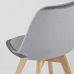 Стул с мягким велюровым сиденьем Arvika Grey варинант исполнения - 6 | Loft Concept в Екатеринбурге