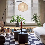 Дизайнерский журнальный стол чёрный изогнутой формы Alefy варинант исполнения - 2 | Loft Concept в Екатеринбурге