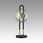 Настольная лампа с черным основанием и золотистым декором Bruno варинант исполнения - 3 | Loft Concept в Екатеринбурге