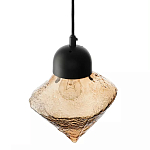 Подвесной светильник с янтарным рельефным плафоном Lamp with Frozen Glass Effect варинант исполнения - 3 | Loft Concept в Екатеринбурге