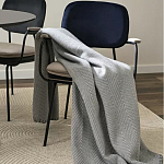 Плед из шерсти мериноса серого цвета 130×180 см Gray Waves варинант исполнения - 4 | Loft Concept в Екатеринбурге