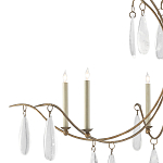 Люстра с прозрачными каплевидными подвесками Elegant Thin Chandelier варинант исполнения - 1 | Loft Concept в Екатеринбурге