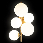 Бра с золотым основанием и 5-ю белыми шарообразными плафонами Bubble варинант исполнения - 1 | Loft Concept в Екатеринбурге