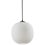 Подвесной светильник со стеклянным рельефным плафоном белый Perforated Glass 25 варинант исполнения - 1 | Loft Concept в Екатеринбурге