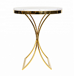 Кофейный столик на подстолье золотого цвета Noelle варинант исполнения - 2 | Loft Concept в Екатеринбурге