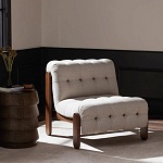 Кресло с деревянным каркасом и обивкой из ткани букле Medieval Furniture варинант исполнения - 2 | Loft Concept в Екатеринбурге