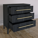 Комод Primo с 3 выдвижными ящиками Черный дуб варинант исполнения - 5 | Loft Concept в Екатеринбурге