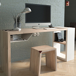 Письменный стол прямоугольный с полочкой под столешницей EcoComb варинант исполнения - 2 | Loft Concept в Екатеринбурге