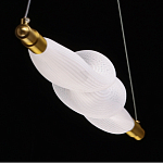 Люстра горизонтальная с волнистым белым плафоном Golden Swirl варинант исполнения - 8 | Loft Concept в Екатеринбурге