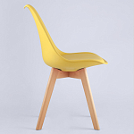 Стул с основой из пластика и мягким сиденьем Arvika Yellow варинант исполнения - 3 | Loft Concept в Екатеринбурге