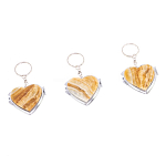 Зеркало брелок складное двухстороннее в форме сердца из натурального камня Оникс Stone Mirrors варинант исполнения - 4 | Loft Concept в Екатеринбурге