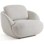 Полукруглое кресло из обивки меланж Halle Melange Armchair варинант исполнения - 1 | Loft Concept в Екатеринбурге