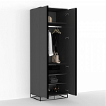 Двухдверный шкаф цвета графит Strict Lines варинант исполнения - 3 | Loft Concept в Екатеринбурге