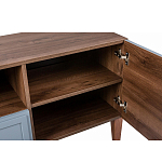 ТВ-тумба серая из массива бука с 2-мя дверками и ящиком Wenge Light варинант исполнения - 5 | Loft Concept в Екатеринбурге