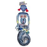 Кукла из одежды и павлопосадских платков Rusalka Blue Jeans варинант исполнения - 1 | Loft Concept в Екатеринбурге