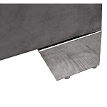 Кровать двуспальная серая с высоким мягким изголовьем Heart of the Bedroom варинант исполнения - 3 | Loft Concept в Екатеринбурге