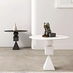 Дизайнерский журнальный стол белый в форме геометрических фигур Cydogic варинант исполнения - 3 | Loft Concept в Екатеринбурге