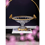 Чаша из прозрачного стекла с бронзовым ободком и фигурками бабочек Eden Garden варинант исполнения - 2 | Loft Concept в Екатеринбурге