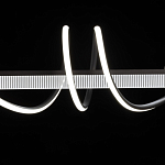 Люстра линейная черного цвета с волнообразным металлическим элементом Luke Lampco Tracer Lamp варинант исполнения - 6 | Loft Concept в Екатеринбурге